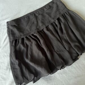 Express Design Studio Black Pleated Waist Flowy Mini Skirt Size 6